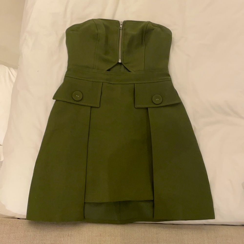 C/MEO Collective Army Green Mini Dress